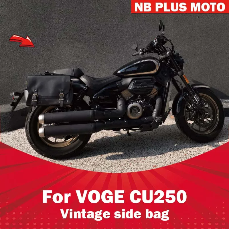 【Premium】For VOGE CU250 Side Bag Commuter Bag Modified Accessories Vintage Canvas Cowhide Saddlebag Knight Tail Bag