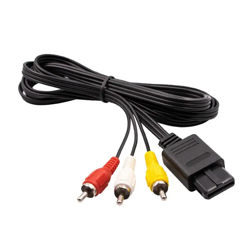 1.8m For Nintendo 64 Audio Tv Video Cord Av  Cable To Rca For Super Nintend Game Cube N64 Snes