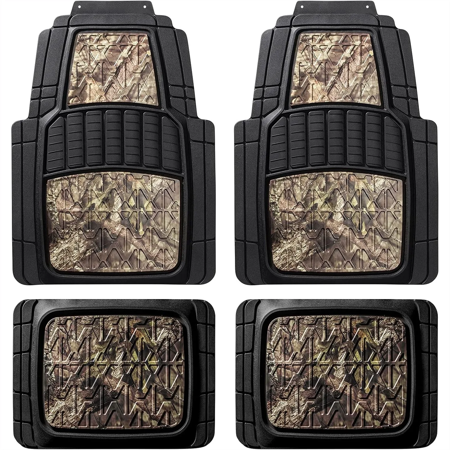 

Mossy Oak Camo Trimmable Floor Mats for Car SUV Truck Van, All-Weather Protection, 4-Piece Set