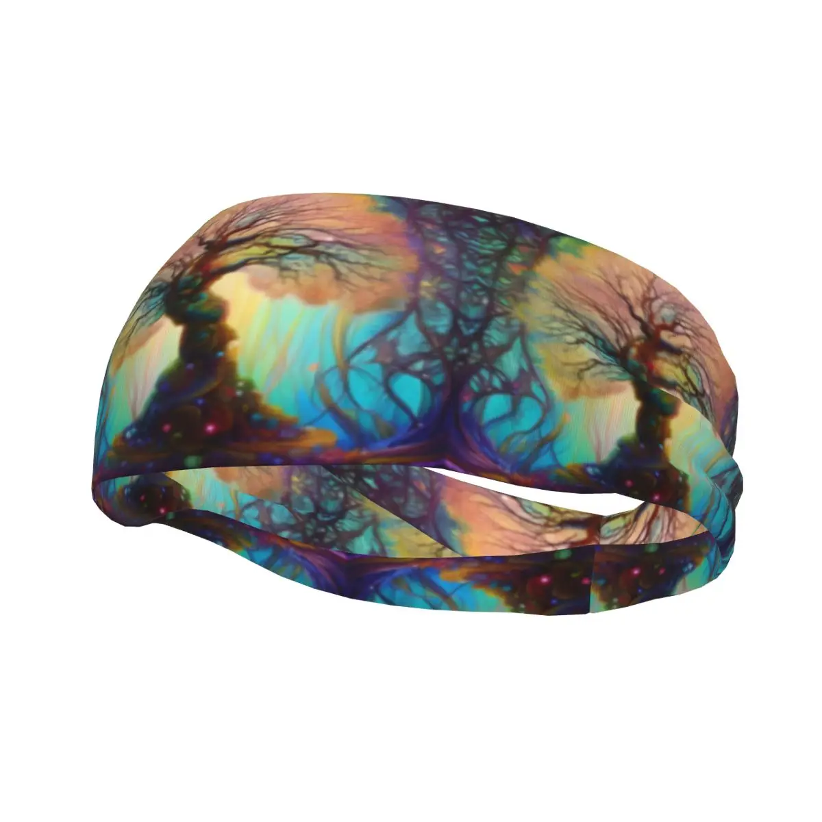 Stirnband Fantasy Tree Headwrap Haarband für Tennis Gym Fitness Kopf bedeckung Haarschmuck