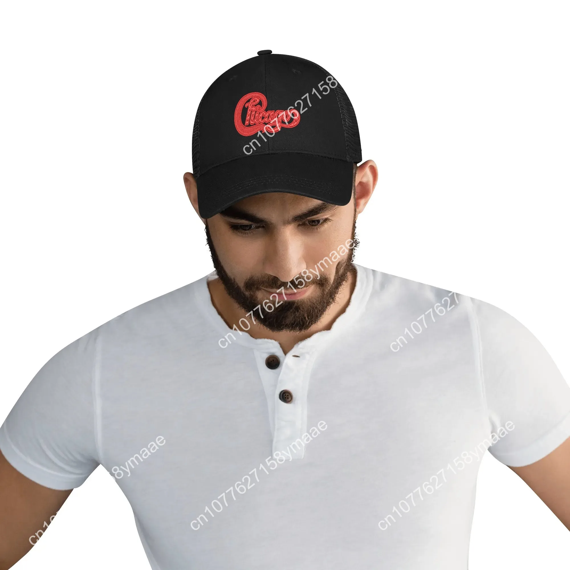 Chicago Band Rock Embroidery Hat Mens Womens Pop Sports Baseball Hat Hip Hop Breathable Summer Headwear Custom Made Caps Logo