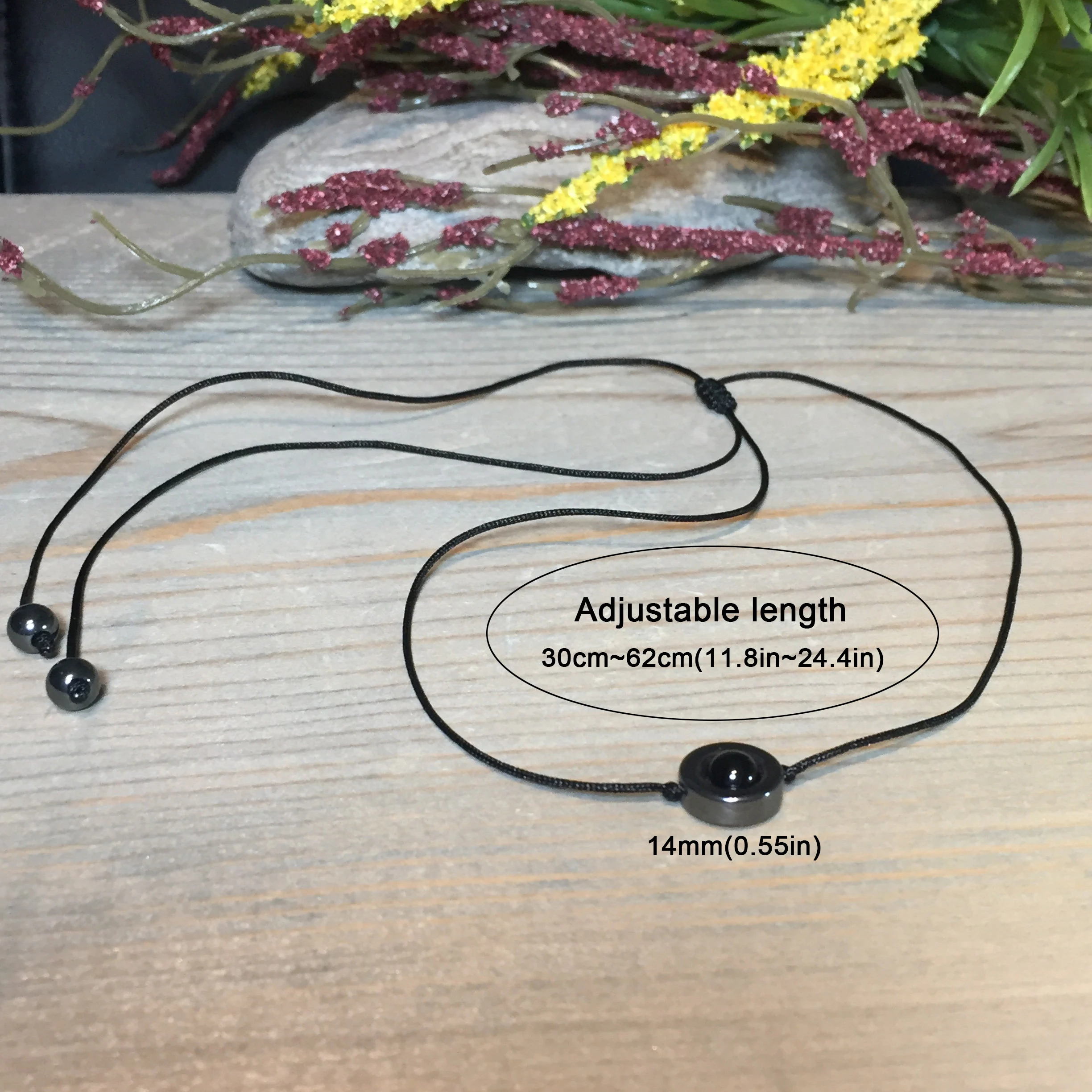 قلادة حماية سوداء للرجال والنساء، قلادة برباط قابلة للتعديل، قطعة واحدة #3