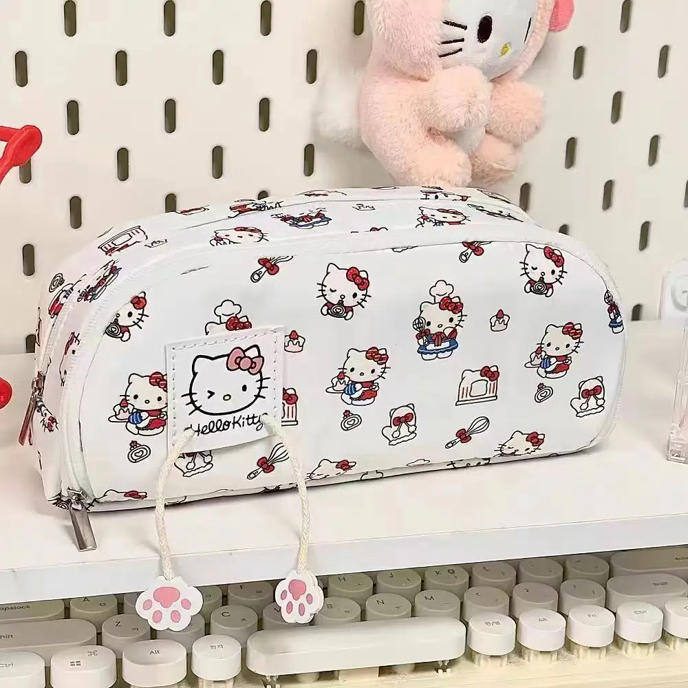 Hello Kitty Sanrio Cute Stationery Box Pochacco Cartoon High Beauty Cute Student borsa per penna di cancelleria multistrato di grande capacità