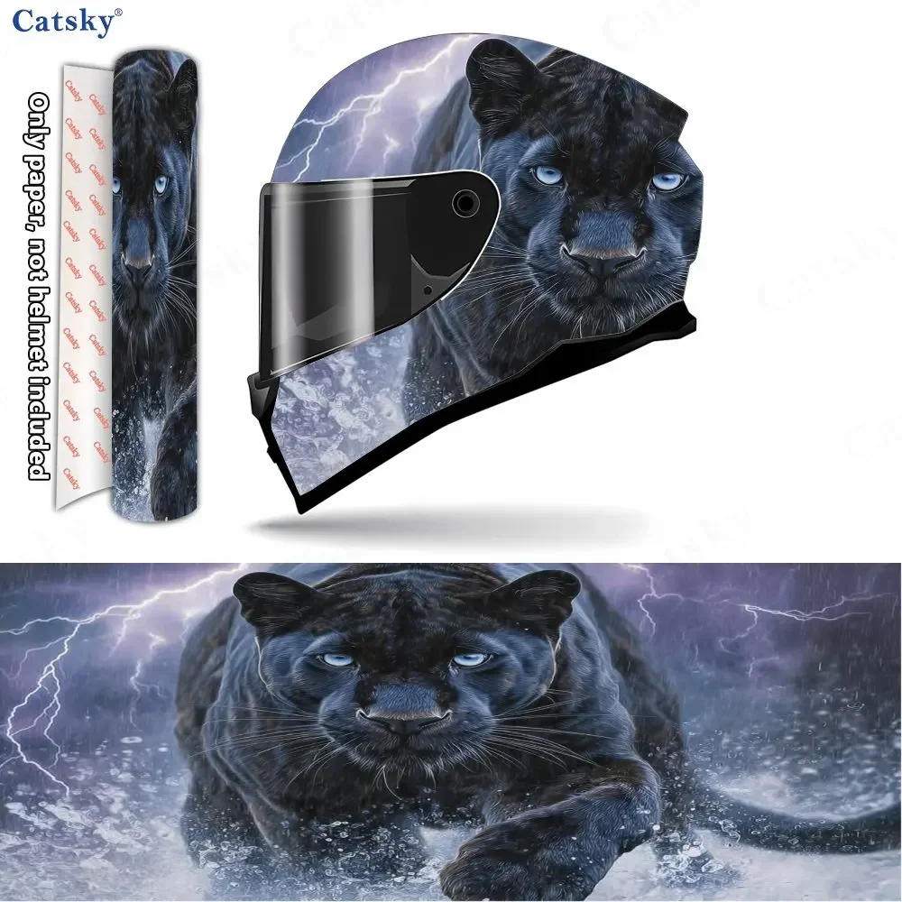 Adesivo para capacete de motocicleta Panther, decoração de capacete à prova d'água autoadesiva, acessórios universais para capacete de motocicleta, mo