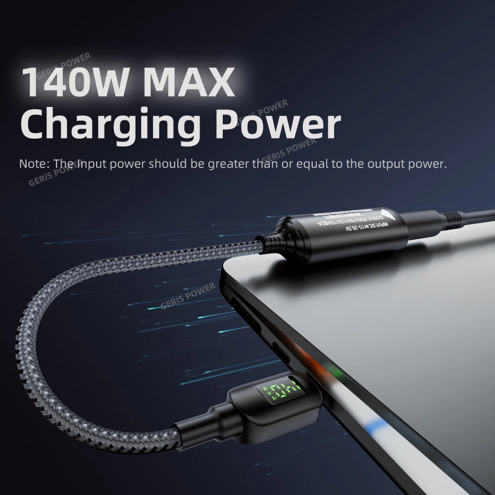 1 ​ 40W 5V 9V 12V 20V Tipo C PD Cavo di ricarica Cavo DC 5.5X2.5 7.4X5.0 4.5X3.0mm Caricatore per laptop Jack a USB C Adattatore Convertitore