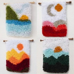 Scenery Series Latch Hook Kit Wall Hanging Tapestry DIY Kits With Pattern For Adult And Children Handmaking Crafts