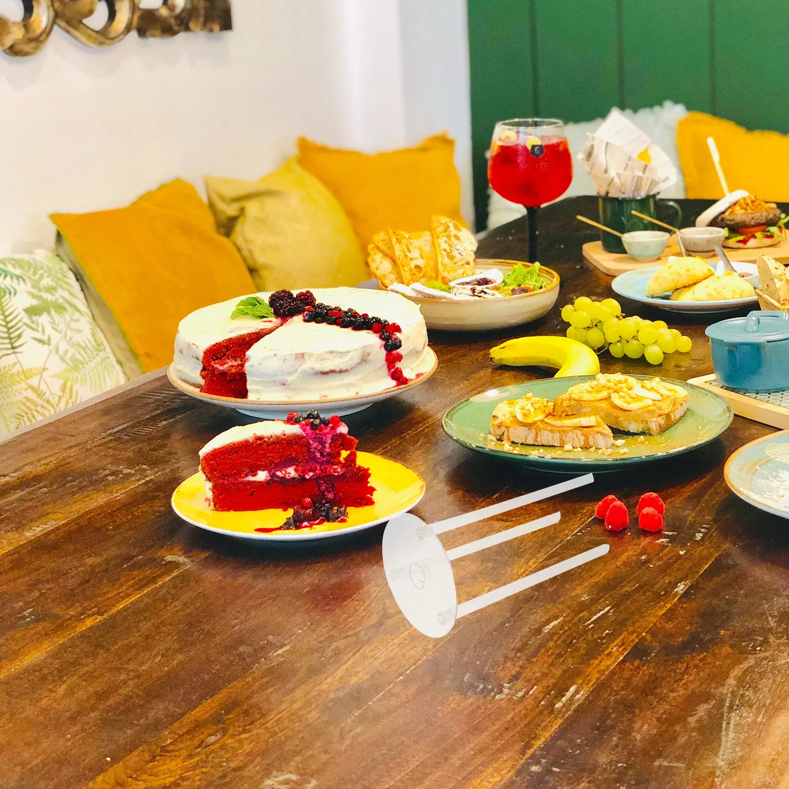 

4Set White Plastic Cake Dowel Rods with Hollow Straws for 6 Inch Multi Layer Cakes Elegant Separation Support Cake Decorating