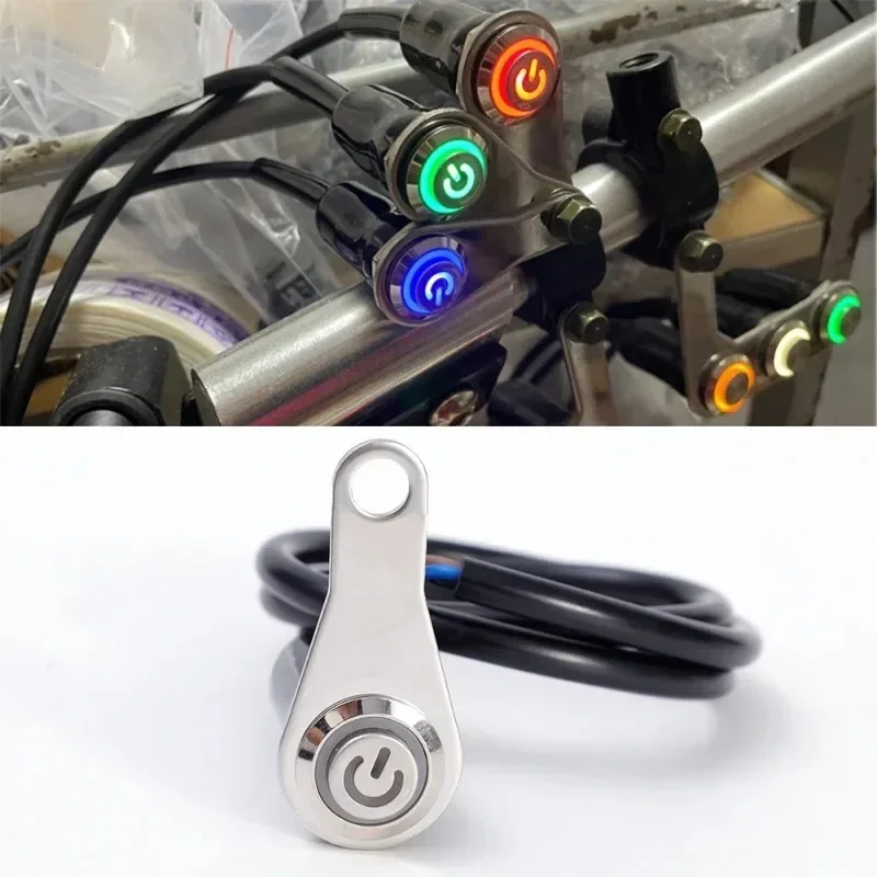 Motorcycle Headlight Switch Handlebar Self-return Reset Button Motorcycle Indicator Switch Waterproof Fog Light Lamps Changer