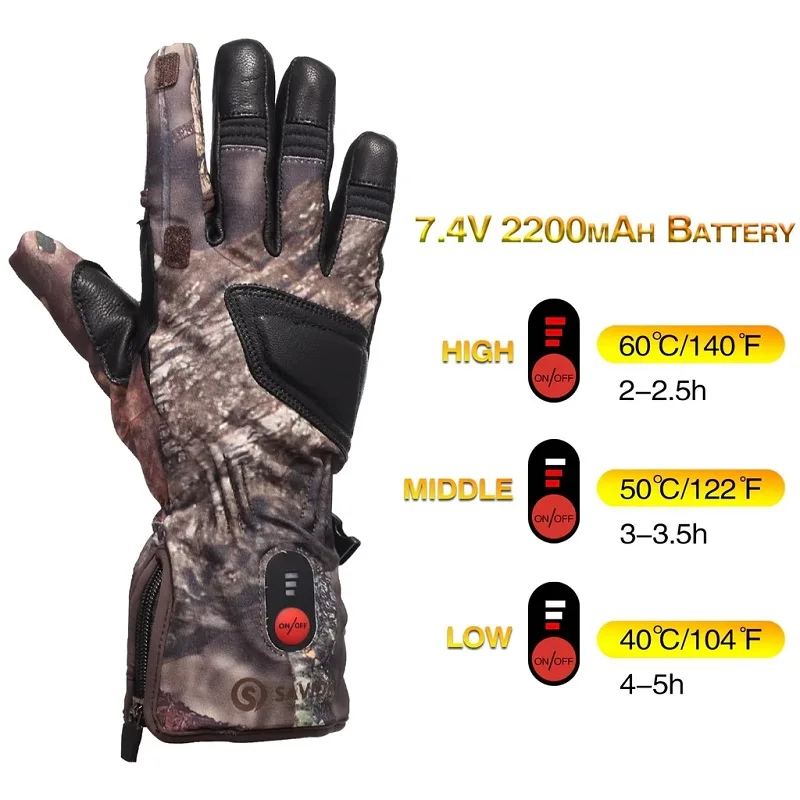 Winter Thermische Handschuhe Männer Mit Akku Frauen Elektrische Beheizte Handschuh Für Jagd Angeln Arbeit Military Camouflage