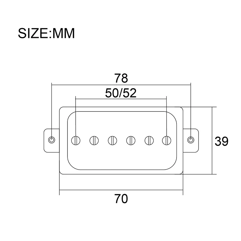 Alnico 5 Single Coil Pickup Humbucker Size White Copper Basepalte 50/52MM for LP Style Guitar Chrome/Gold