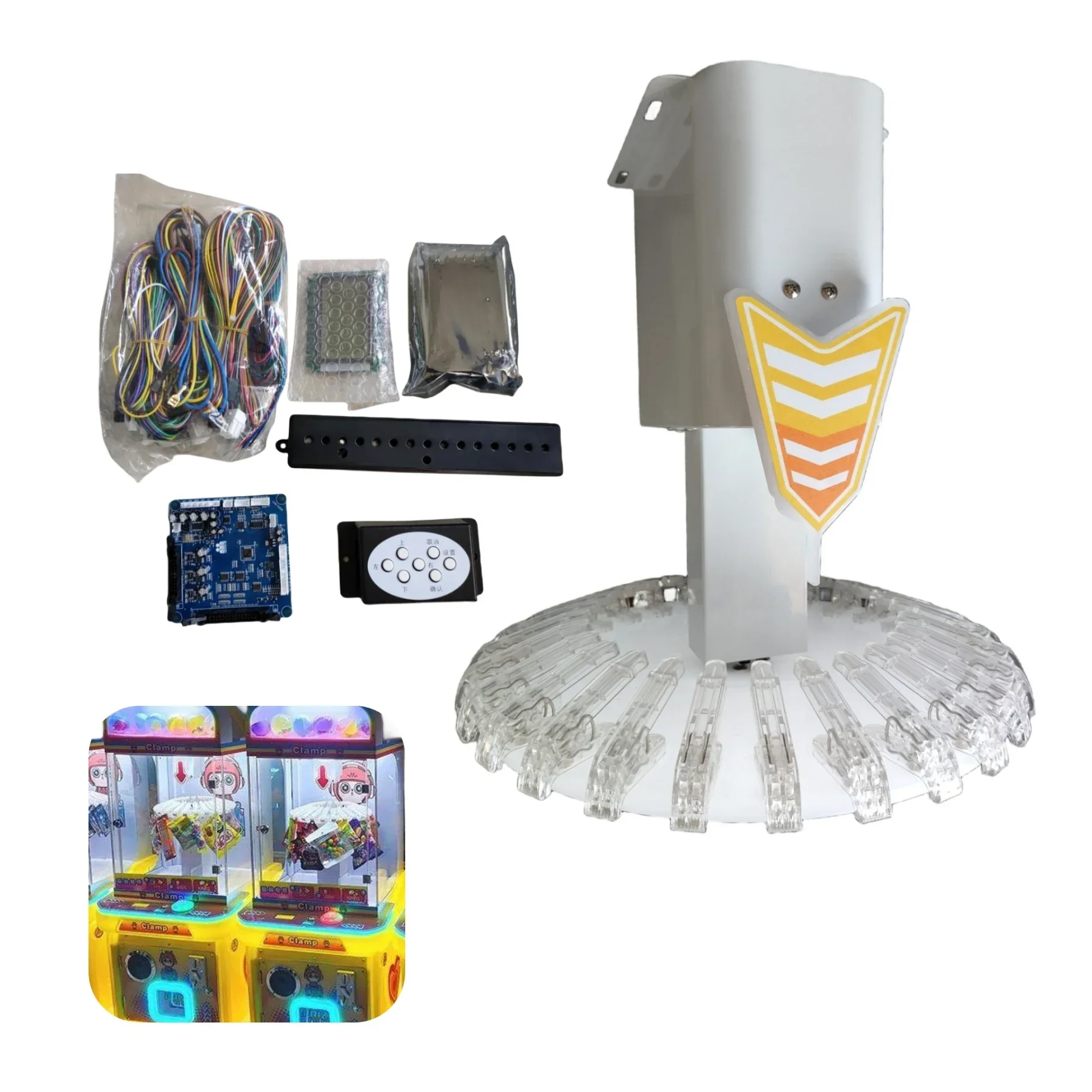 

Arcade Gift Machine Kit, Coin-Operated, Happy Clip Redemption Prize, Vending Machine Accessories, 40 Clips Boards