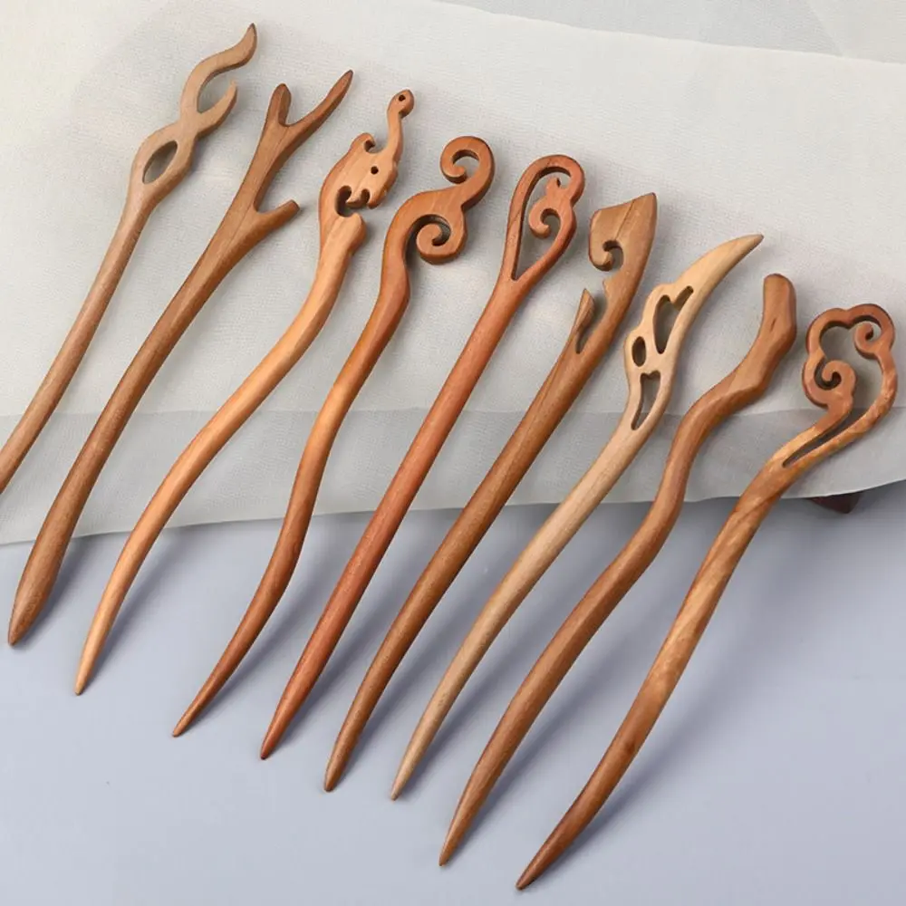 

Cute Tassel Wooden Hair Stick Chinese Style Ethnic Style Hanfu Hairpin Hair Chopstick Hanfu Headwear For Girl