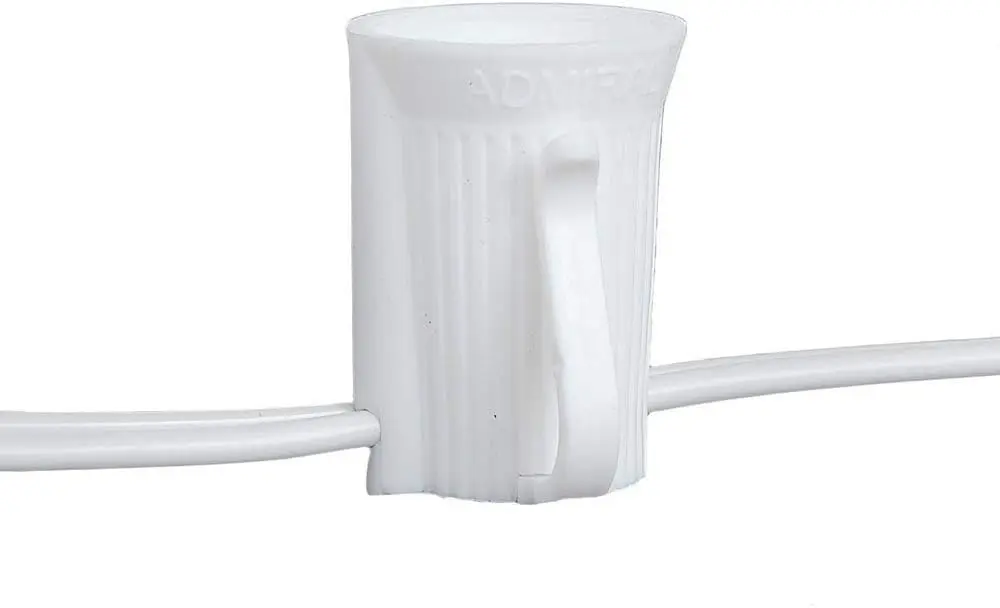 بكرة ضوء عيد الميلاد، زينة عيد الميلاد الخارجية التجارية سلك أبيض 6 بوصة تباعد، بكرة أضواء عيد الميلاد C9/E17 لـ