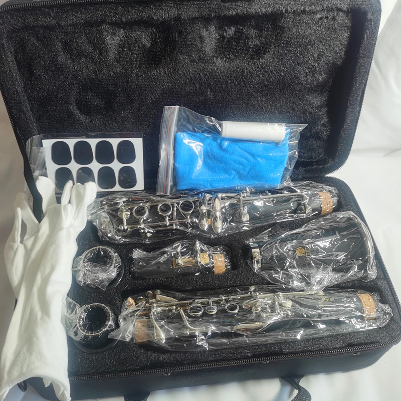 جديد وصول الكلارينيت المشتري JCL-700NQ B-لحن مسطح أدوات النفخ الخشبية عالية الجودة الكلارينيت أنبوب أسود مع الملحقات #5