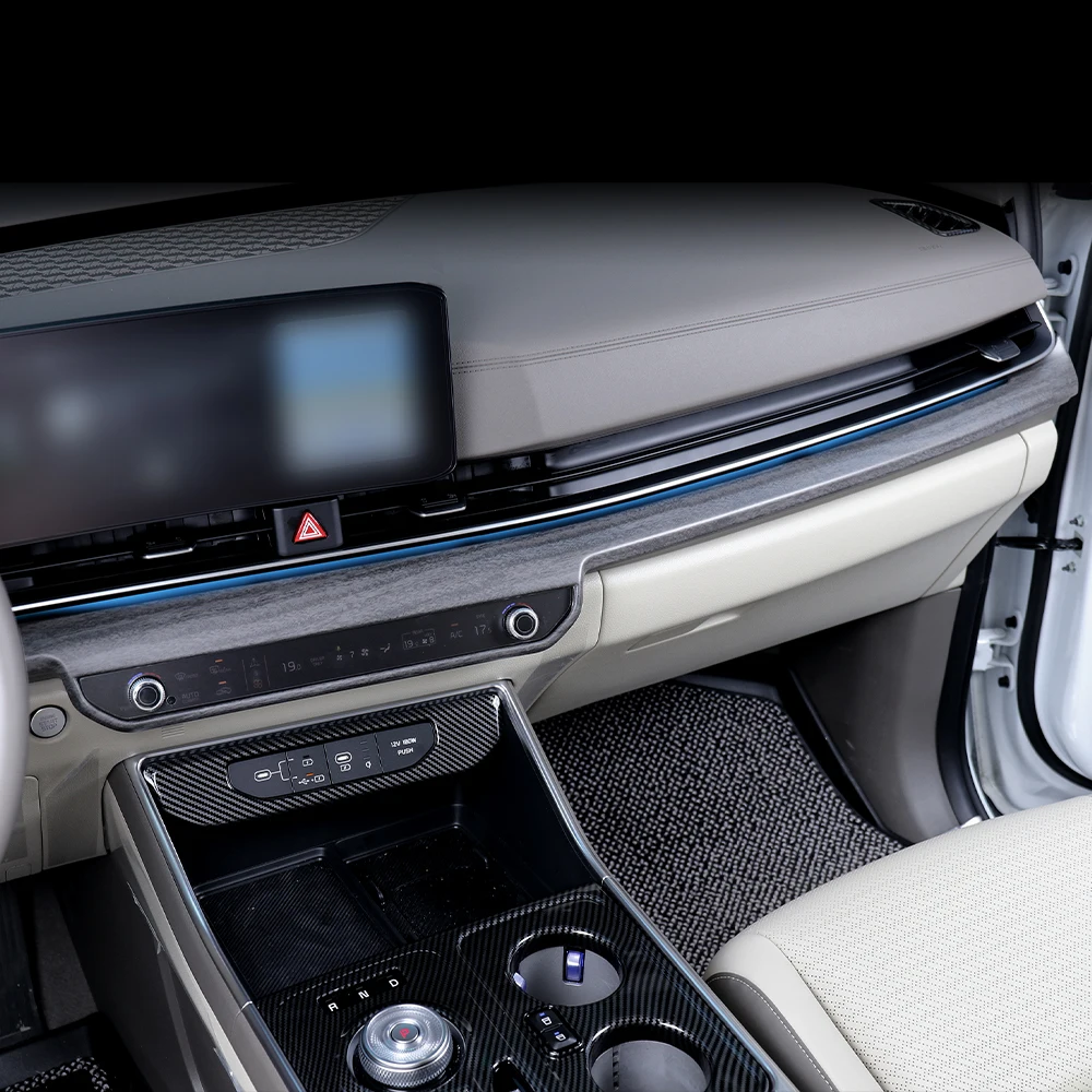 

Car Tuning Dashboard Middle Air Conditioner Vent Cover Trim Interior Decor Accessories For KIA Carnival 2025 2026 LHD