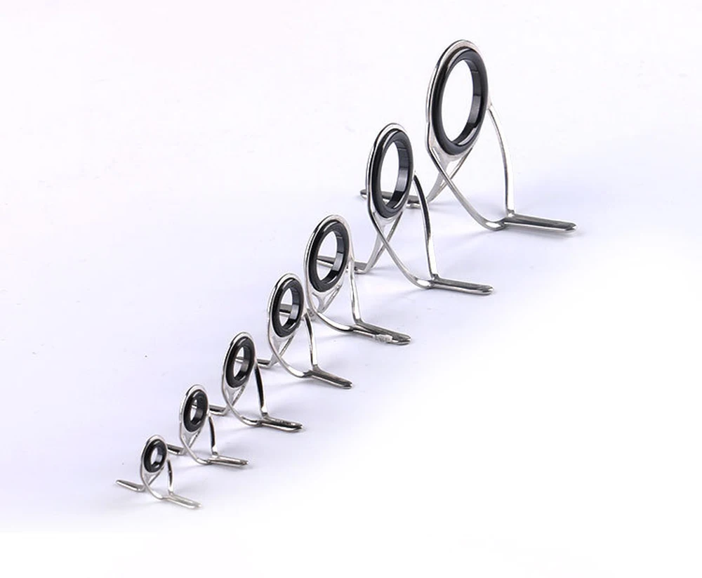 8 Size Eye Guides Fishing Accessories Line Repair Kit Fishing Rod Guides Tips Circle Ring Stainless Steel Eye Rings