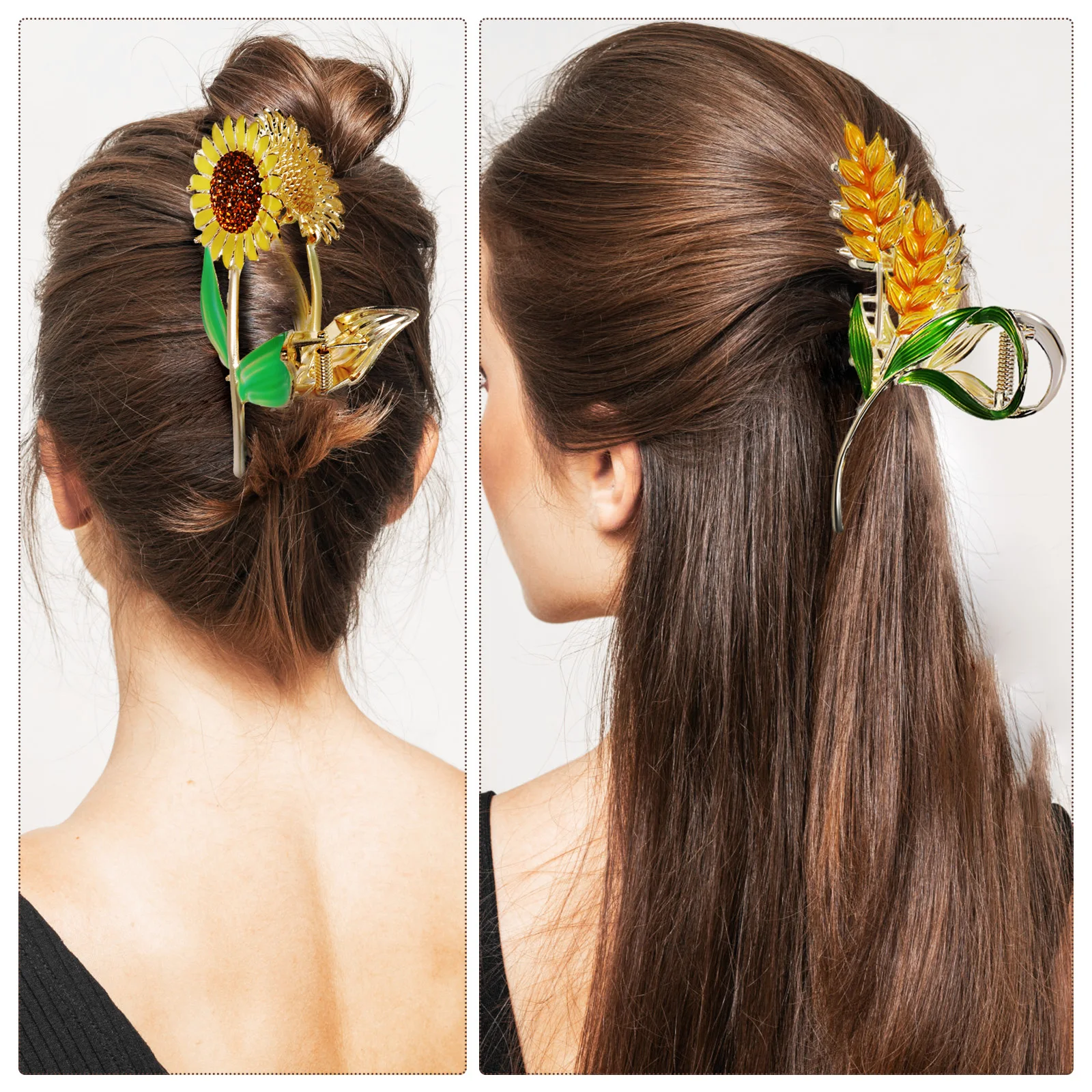 

6PCS Flower Metal Clips for Women Butterfly Decorative Claw Clips Strong Hold Large Clamps Party Photography Accessories Hold