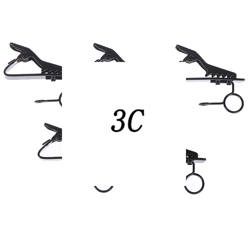 5 uds micrófono clip de hierro clip de corbata micrófono solapa collar clip accesorios de micrófono