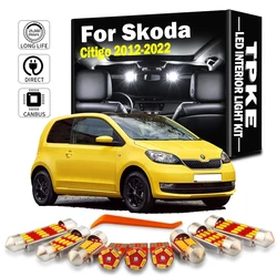 TPKE 7Pcs LED Interior Map Dome Light Kit For Skoda Citigo 2012-2019 2020 2021 2022 Vehicle Lamp Car Accessories Canbus No Error