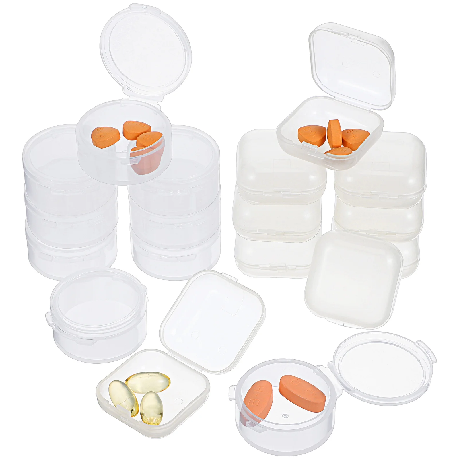 

20 Pcs Earplug Storage Box Bead Containers For Jewelry Bin Plugs Charm Small Case Pp Travel Beads Rhinestone