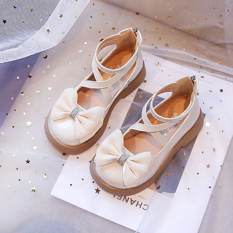 Chaussures de princesse japonaises et coréennes pour filles, en cuir PU, mignonnes, pour enfants de 26 à 36 ans, nouvelle collection printemps
