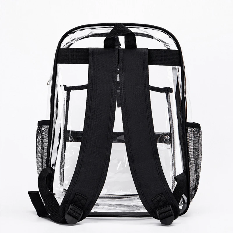 Mochila de pesca PVC transparente impermeable para viajes y senderismo
