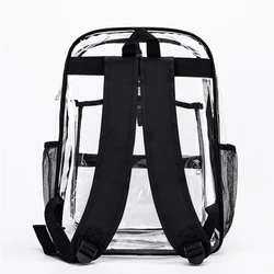Mochila de pesca PVC transparente impermeable para viajes y senderismo