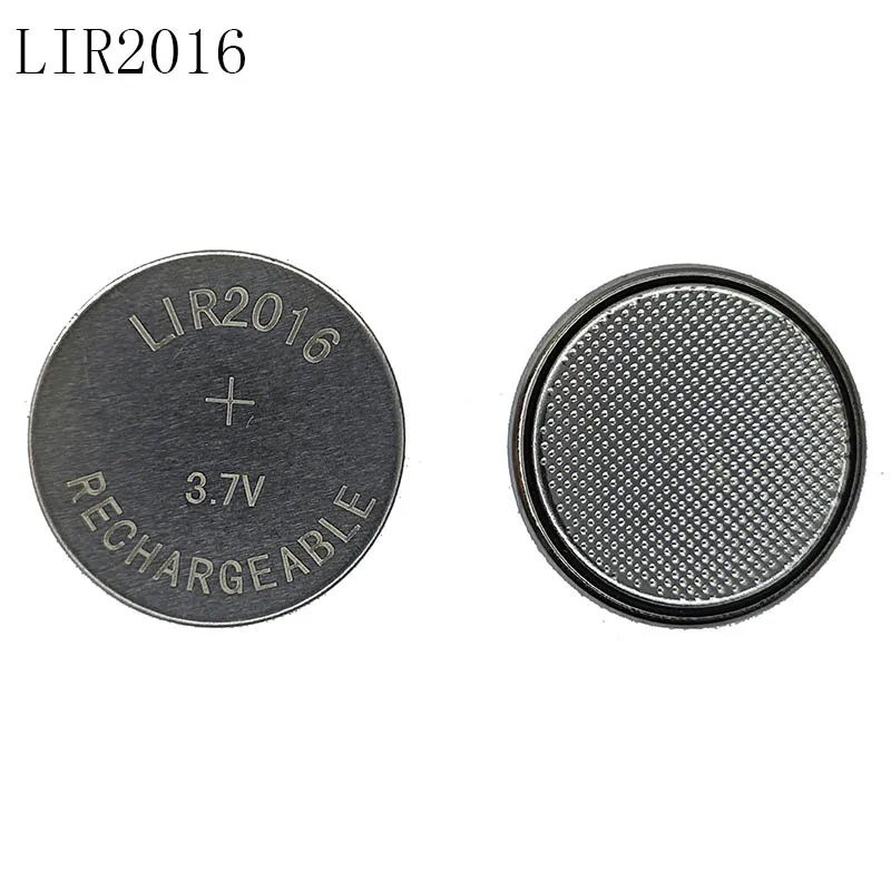 10pcs LIR2016 rechargeable battery 3.6V lithium-ion replaces CR2016 for car remote control key anti-theft device