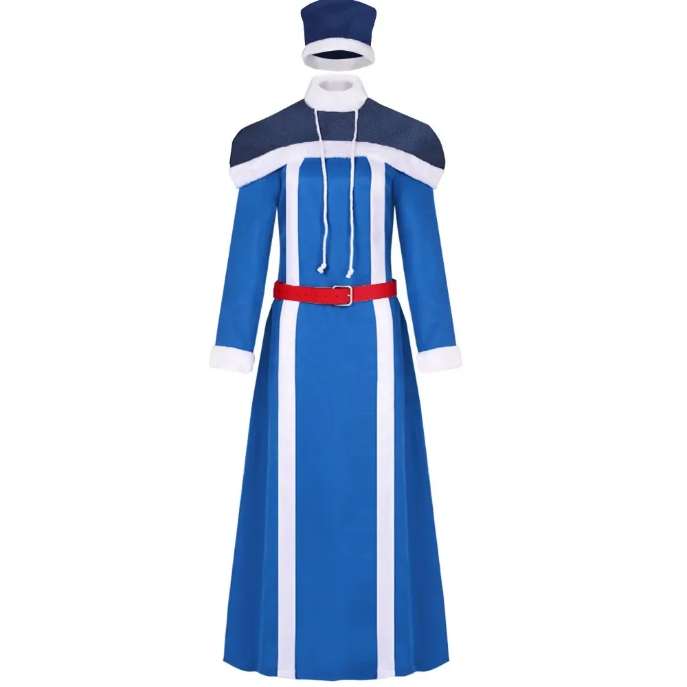 Anime Fairy Tail 100 anni Quest Juvia Lockser Costume Cosplay Parrucca Abito Uniforme Cappello Scialle Festa di Carnevale di Halloween per le donne