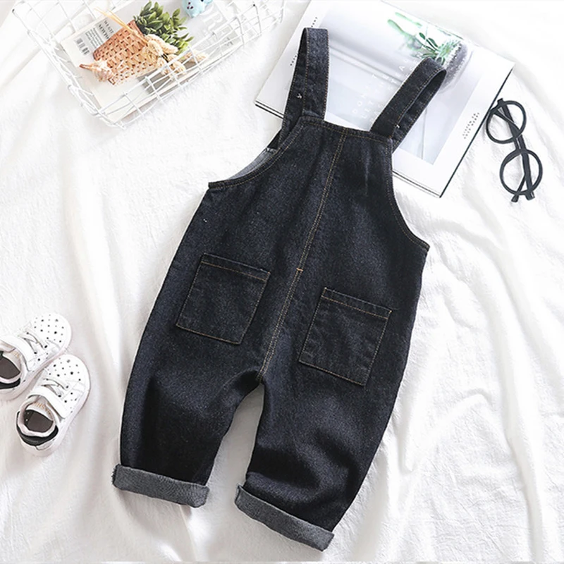 DIIMUU Baby Children Boys Clothing Girls Toddler Overalls Denim Pants Jumper Infant Kids Jumpsuits Trousers Dungarees Playsuits