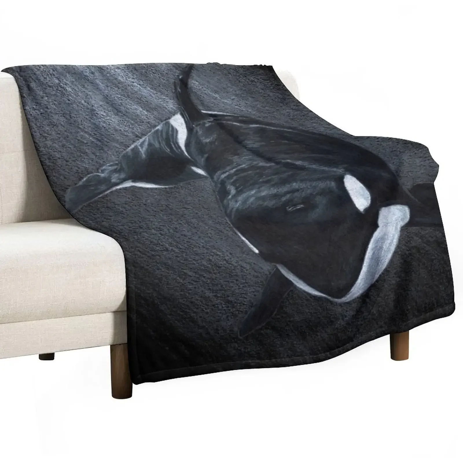 White Whale - Orca Throw Blanket manga bed plaid Summer Beddings Blankets