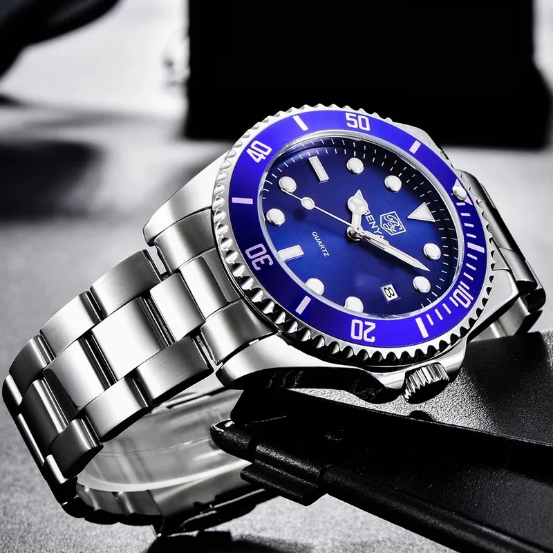BENYAR 2026 New Design's new 43MM luxury men's watch, Japan MIYOTA 2115 men's business quartz watch, stainless steel waterproof