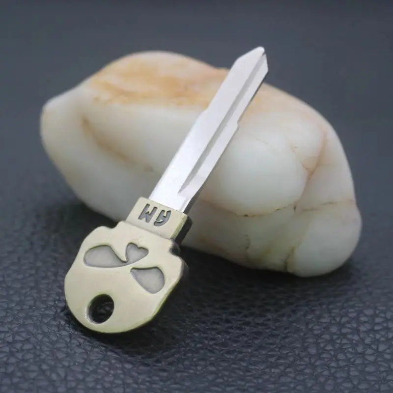 1 PCS Skull Motorcycle Uncut brass Blade Blank Key Embryo Fit For Honda motorcycle
