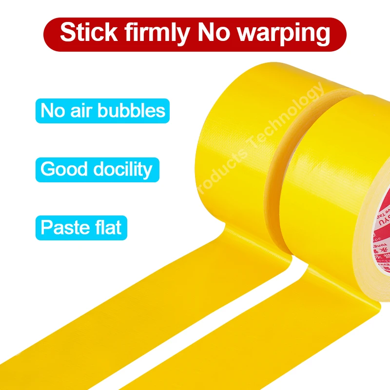 Yellow heavy-duty pipeline tape, flexible, residue free, hand torn - batch value for repair suitable for indoor and outdoor use