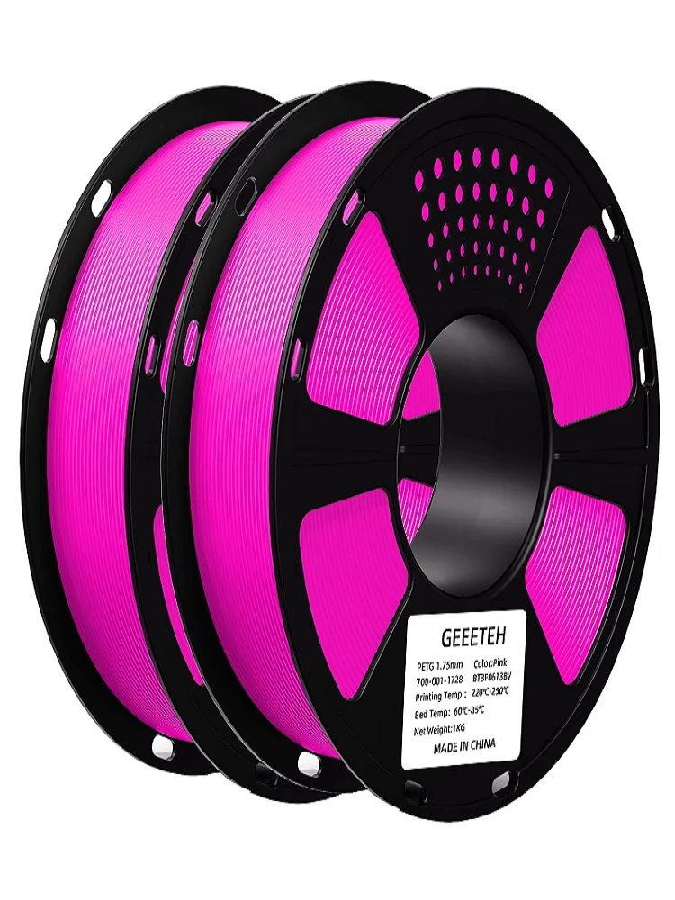 Geeetech 2 Rollen PETG 1,75mm+/-0,02mm Filament 3D-Druckdraht Bunter Kunststoff Lokale Lagerhäuser für die meisten FDM 3D-Drucker