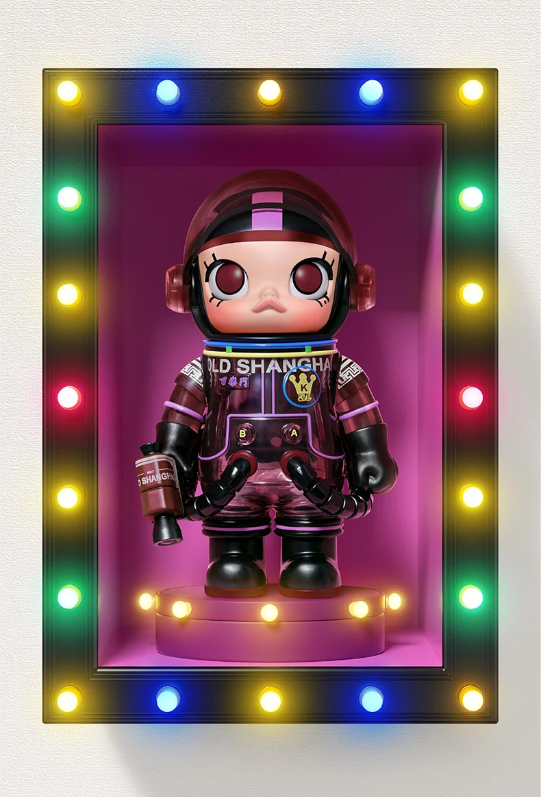 Officiële echte POPMART Mega Space Molly 100% Anniversary Series 4 Blind Box Doll Ornament Toy Verjaardag Verrassingsgeschenken - afbeelding 1