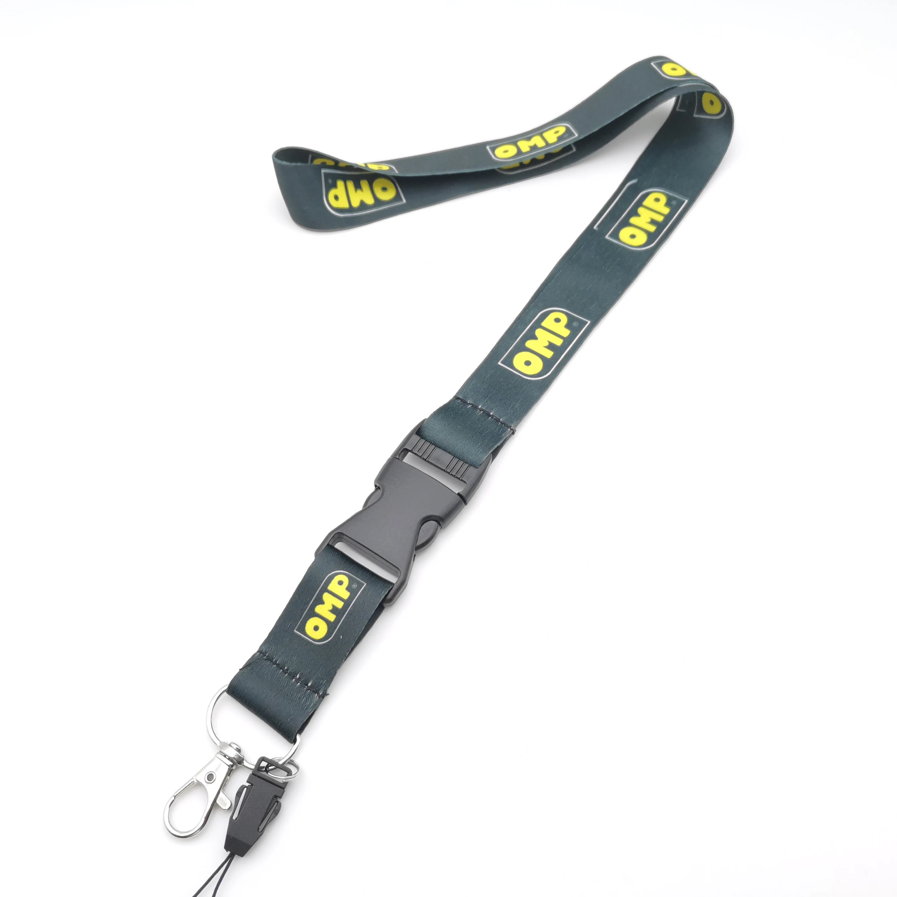 JDM Style OMP Logo Lanyard Keychain Cell Phone Key Hanging Neck Lanyard Keyring Motorcycl Auto Accessories