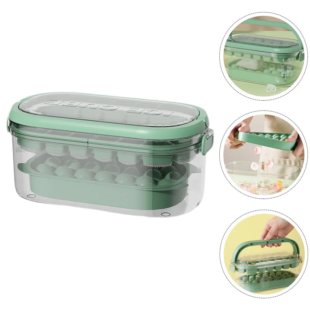 

1pcs Silicone Mold With Lid Storage Tray For Freezer Cube Trays Ice Molds Ice Cube Containers Kitchen Bar Tools