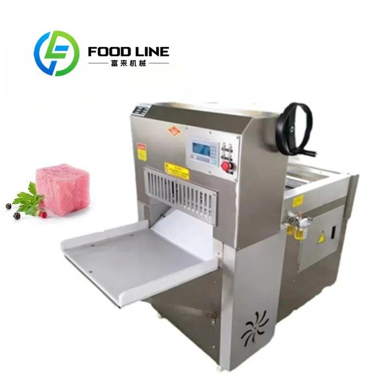 Frozen Meat Slicer Machine Discharge Chute Integrated Control Panel Display System Luncheon Meat Factory Use Global Shipping