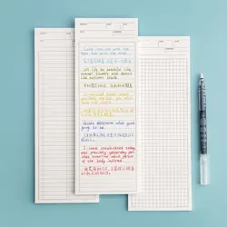 Bloc-notes long, simple et non collant, 9x25cm, 1 pièce