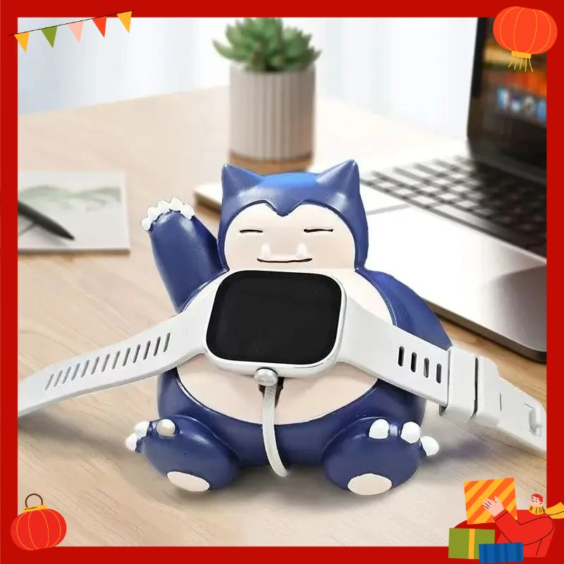 anime-pokemon-figure-snorlax-cute-model-doll-watch-bracket-desktop-decoration-action-figurine-statue-children-birthday-gift