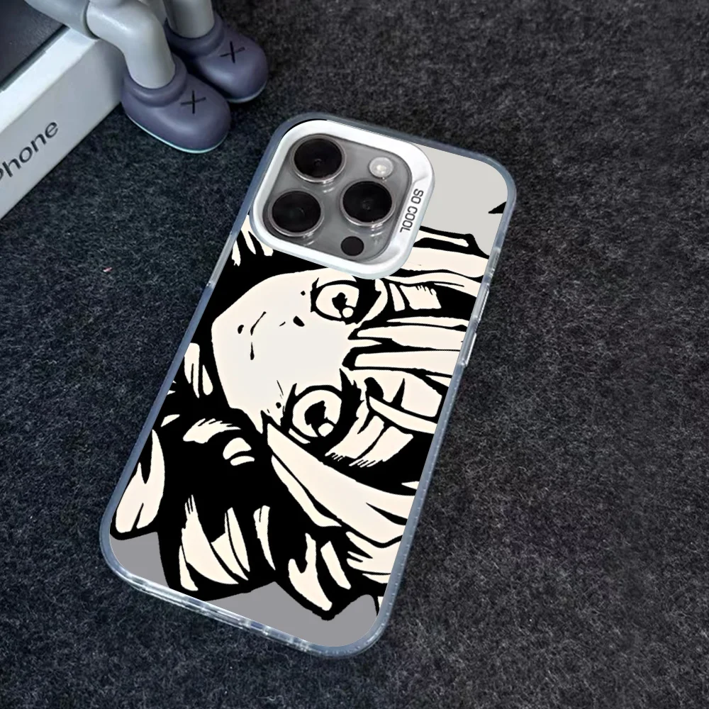 Demon Slayer Tanjirou Yoriichi Zenitsu Phone Case IMD Color Silver Shell For IPhone 16 15 14 13 12 11 Pro Max Plus