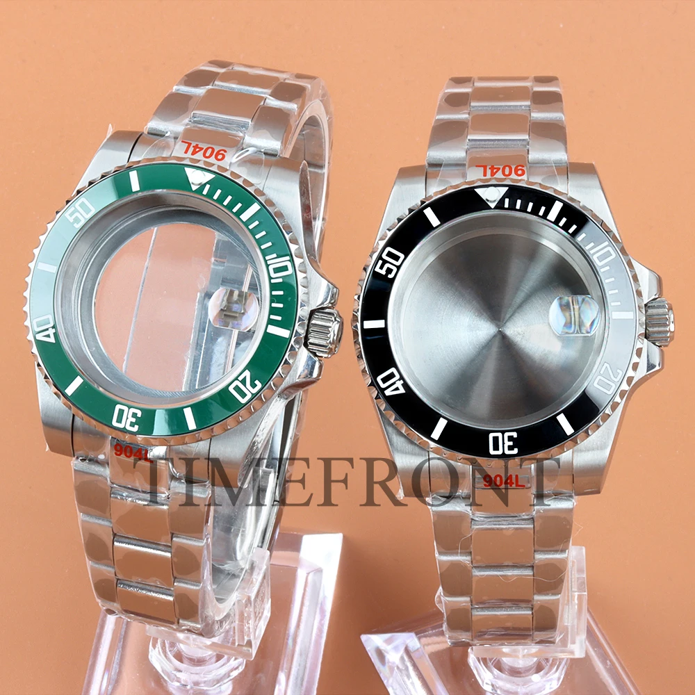 40mm NH35 Move Uni-directional Bezel Watch Case Sapphire Glass Water Resistant Fit Sub NH34 NH35 NH36 NH38 Movement 28.5mm Dial