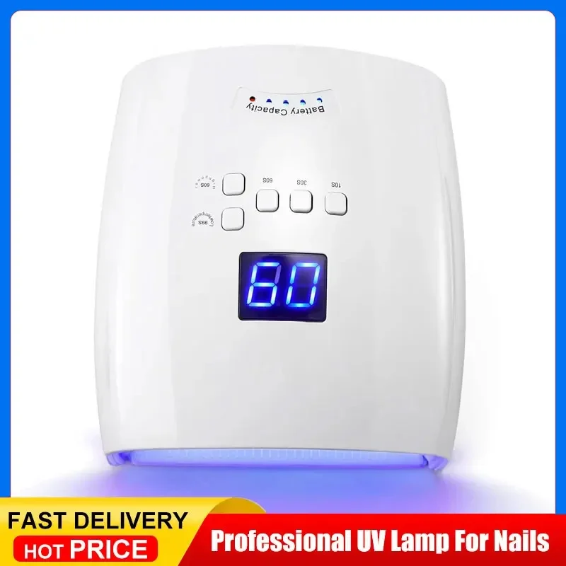 

RechargeableLamp 66W UV LED Nail Lamp for Manicure with LCD Screen 4 Timer Settings Nail Art Manicure Tools for Home and Salon