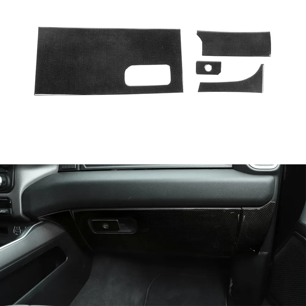 

For Dodge Ram 2018+ Car Passenger Seat Storage Box Pane Cover Trim Stickers Interior Auto Styling