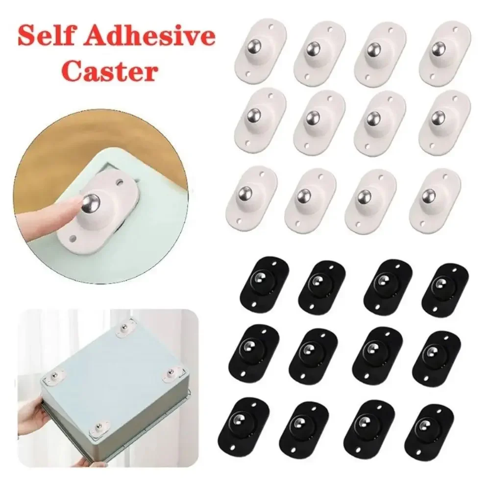 4 ชิ้น/เซ็ต Self Adhesive ล้อเลื่อน 360 หมุนดอกไม้หม้อถังขยะเฟอร์นิเจอร์ล้อเลื่อน Heavy Duty ค่าเฉลี่ยสําหรับเฟอร์นิเจอร์