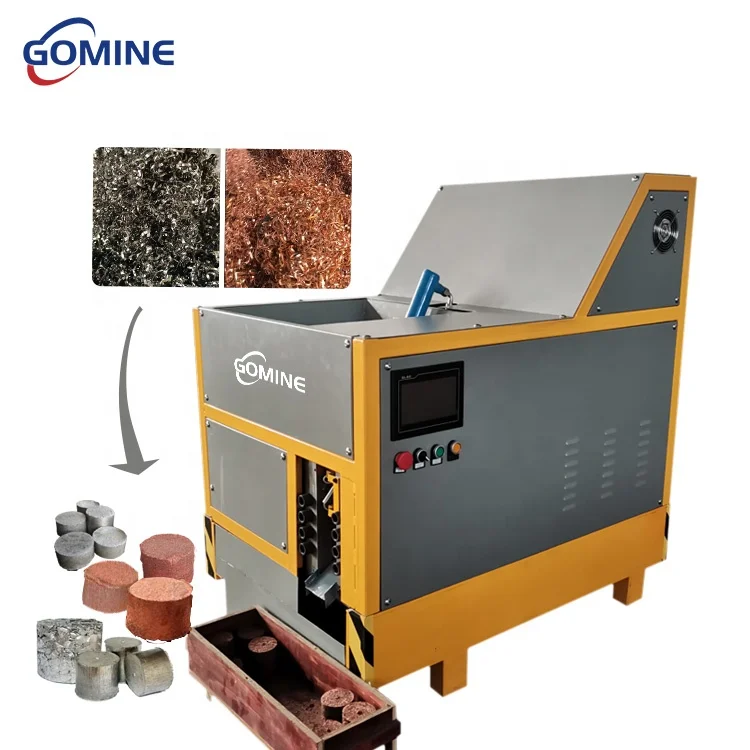 Small Footprint Workshop Copper Iron Turnings Aluminum Shavings Cold Press Processing Metal Chip Briquette Machine