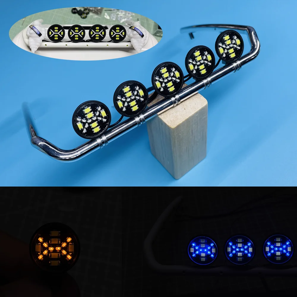

LED Cab Roof Lights Spotlight for 1/14 Tamiya RC Dump Truck SCANIA 770S R620 VOLVO 750 Mercedes-Benz 3363 MAN LESU Toys Car Part