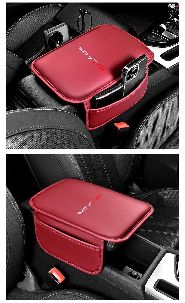 Car Center Console Armrest Box Mat Cushion For ST Line MK3 MK2 MK5 Fiesta Focus ST Kuga Mondeo Auto Accessories view 5