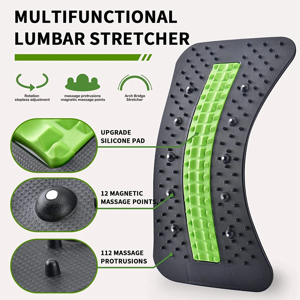 Back Stretcher,6thGeneration Upgraded Back Massager,Back Cracker for Lower Back Pain Relief Lumbar Support,with Magnetic Massage